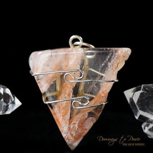 Pink Fire Azeztulite Crystal Pendant