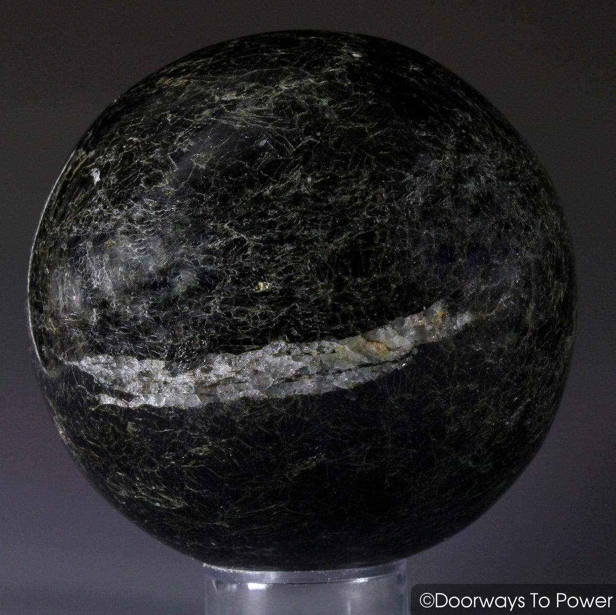 Powerful Black Tourmaline & Quartz Sphere 'Light in the Darkness'