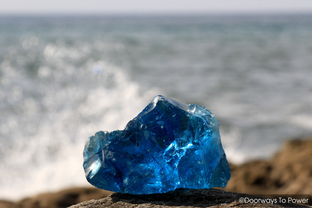 Electric Blue Atlantean Andara Crystal Lady Nellie Monatomic Glass