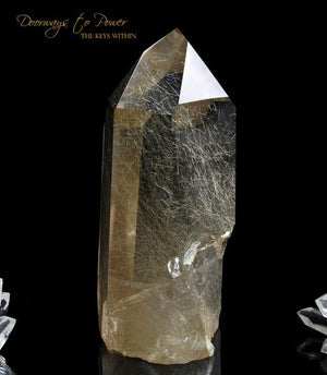 Golden Rutile Lemurian Light Language Quartz Crystal