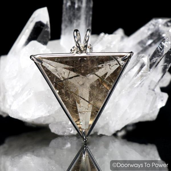 Black Tourmalinated Clear Quartz Angelic Star Pendant