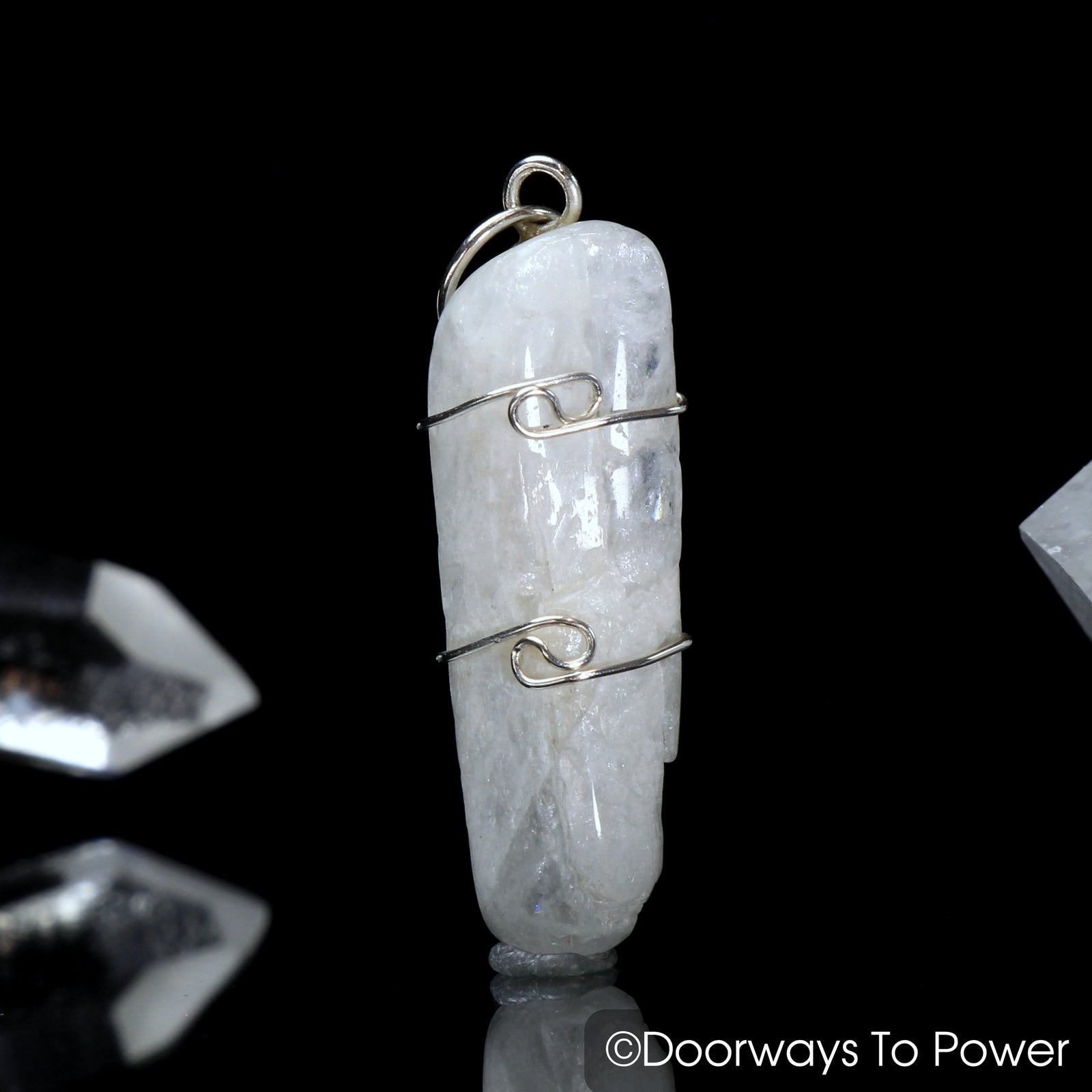Natrolite Gemstone Crystal Pendant