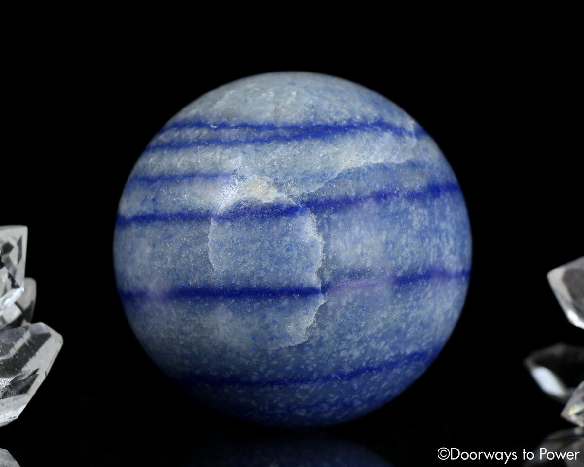 Dumortierite Quartz Crystal Sphere