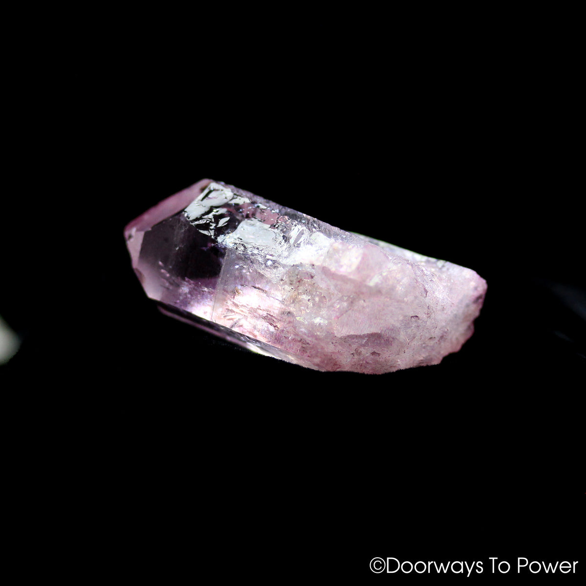 Platinum Rose Aura Colombian Lemurian Seed Master Dow Record Keeper Crystal