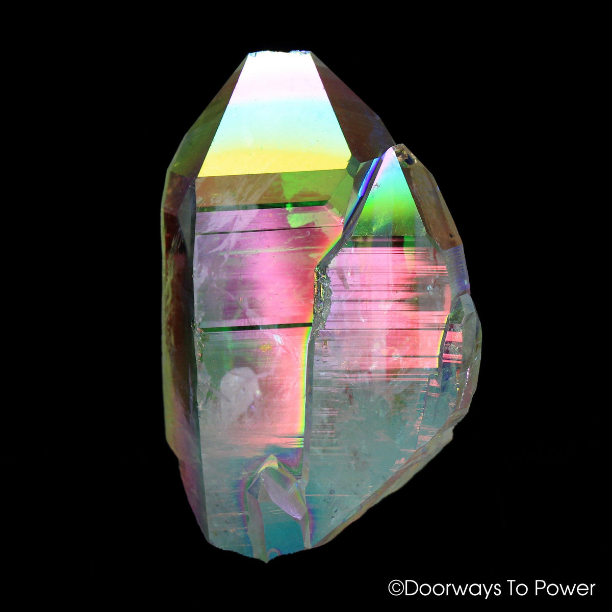 Angel Aura Lemurian Light Crystal Twin Record Keeper 