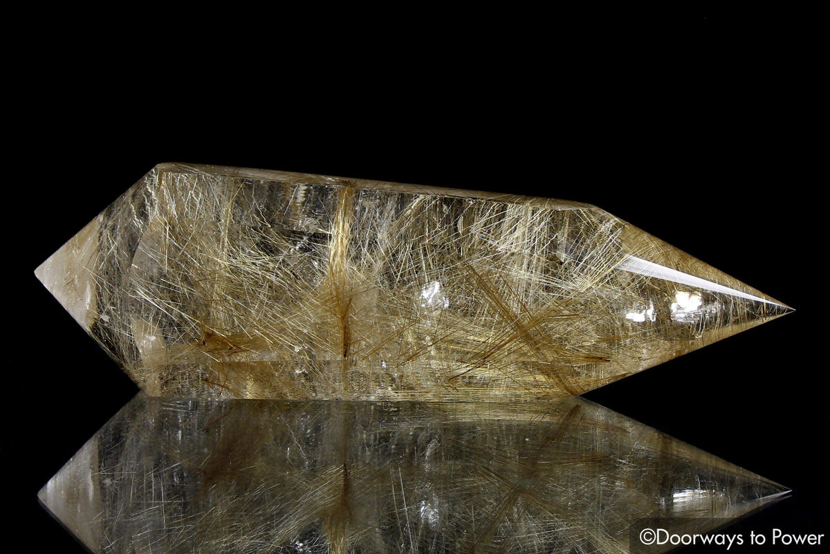 Golden Rutilated Quartz Vogel Crystal Dream Wand 'The Illuminator'