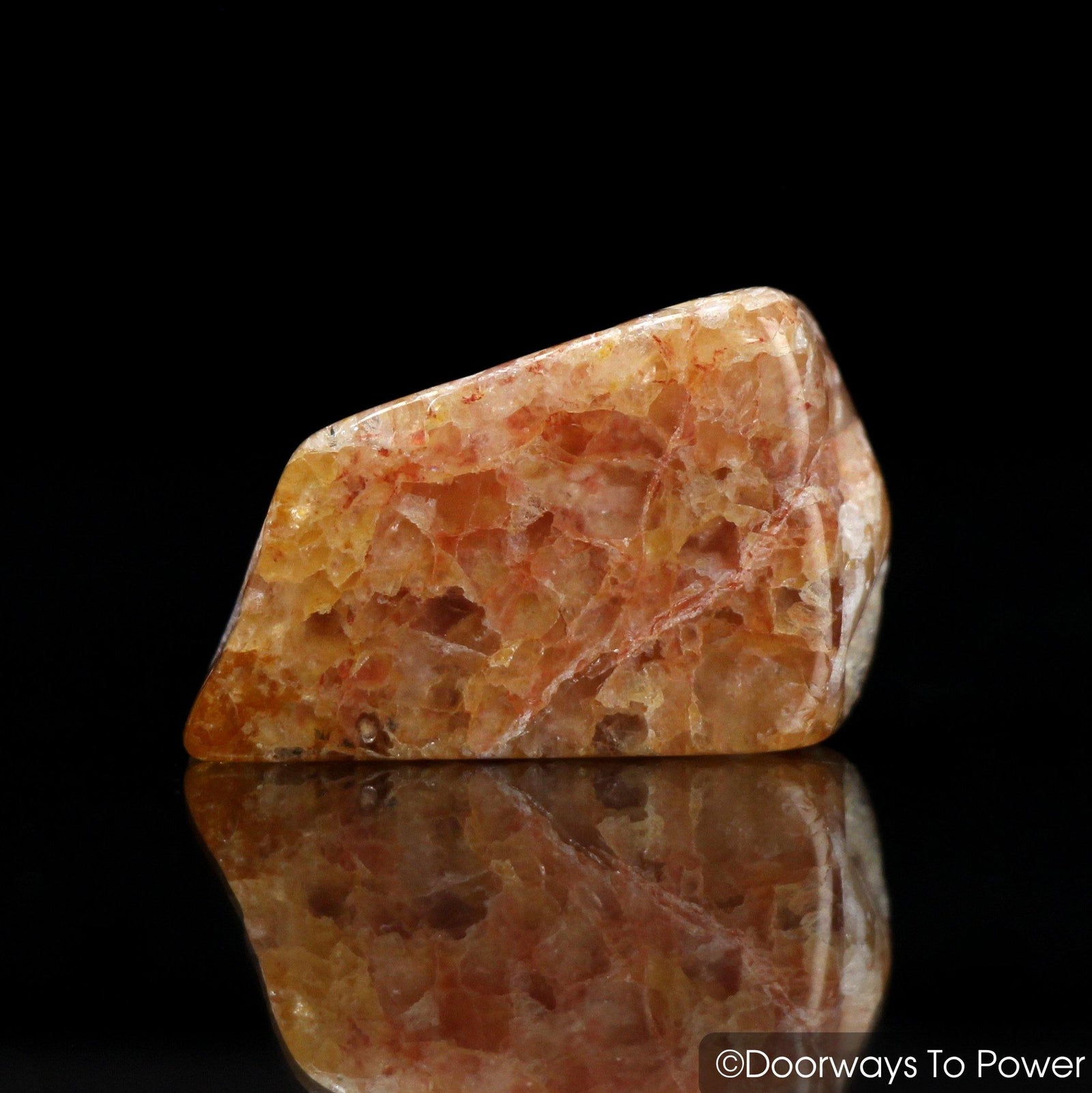 Himalaya Red Gold Azeztulite Crystal Tumbled & Polished