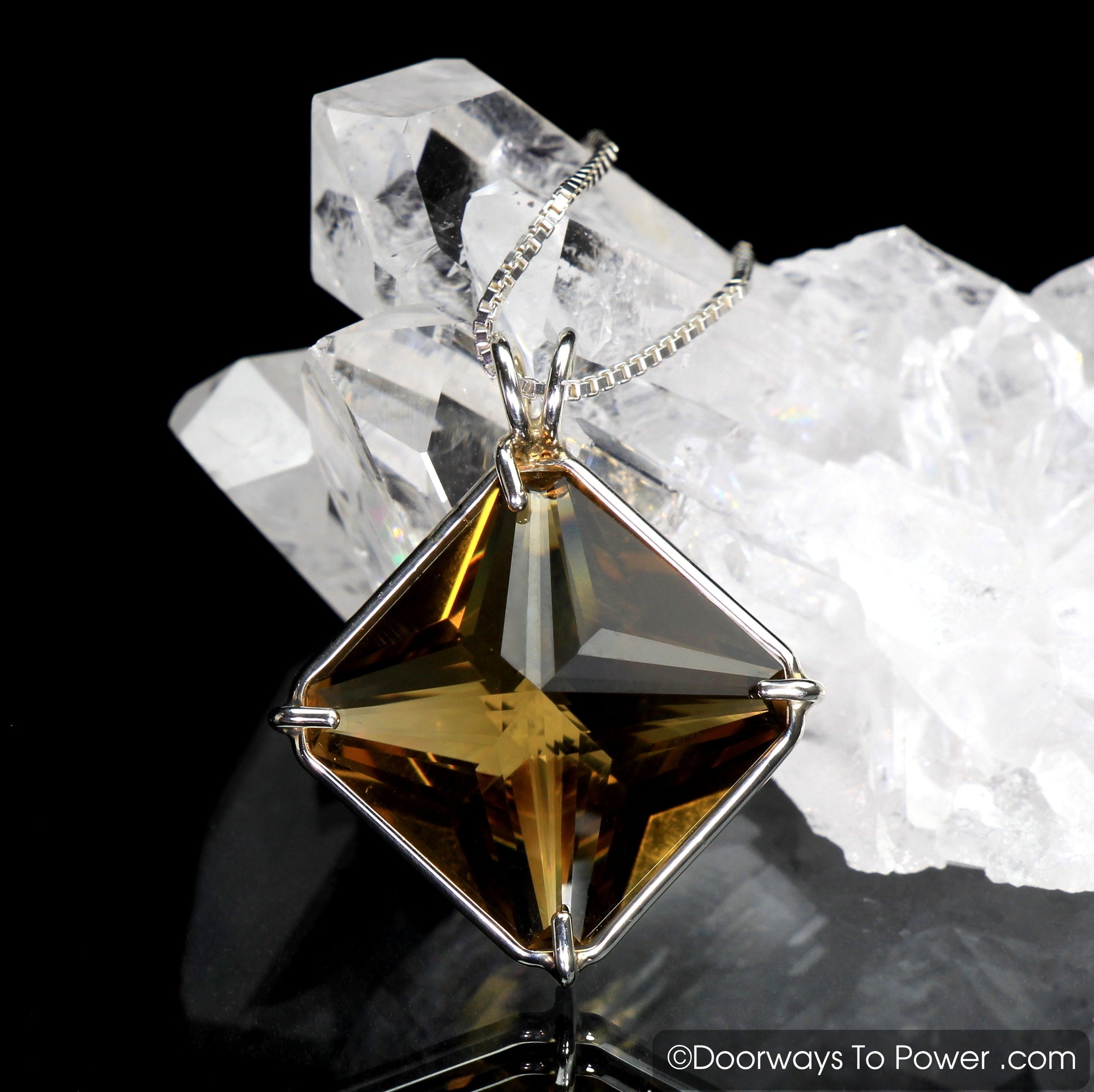 Citrine Quartz Magician Stone Crystal Pendant