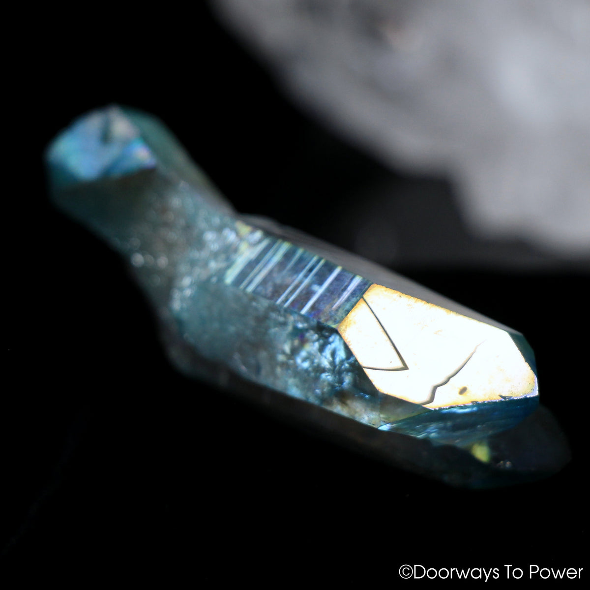 Aqua Aura Quartz Master Record Keeper Tantric Twin Crystal