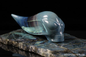 Dumortierite Star Traveler Crystal Skull 'Traveling Space & Time'