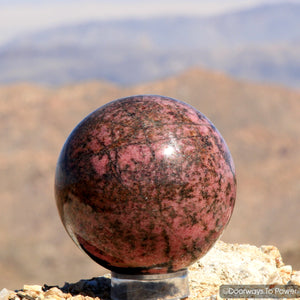 Rhodonite Crystal Gemstone Sphere