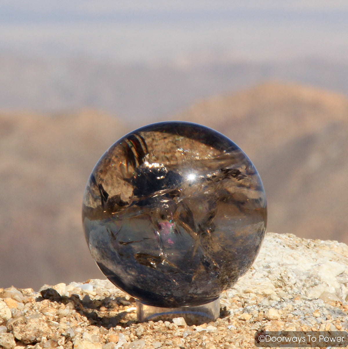 John of God Quartz Crystal Sphere Smoky Quartz Casa Crystal