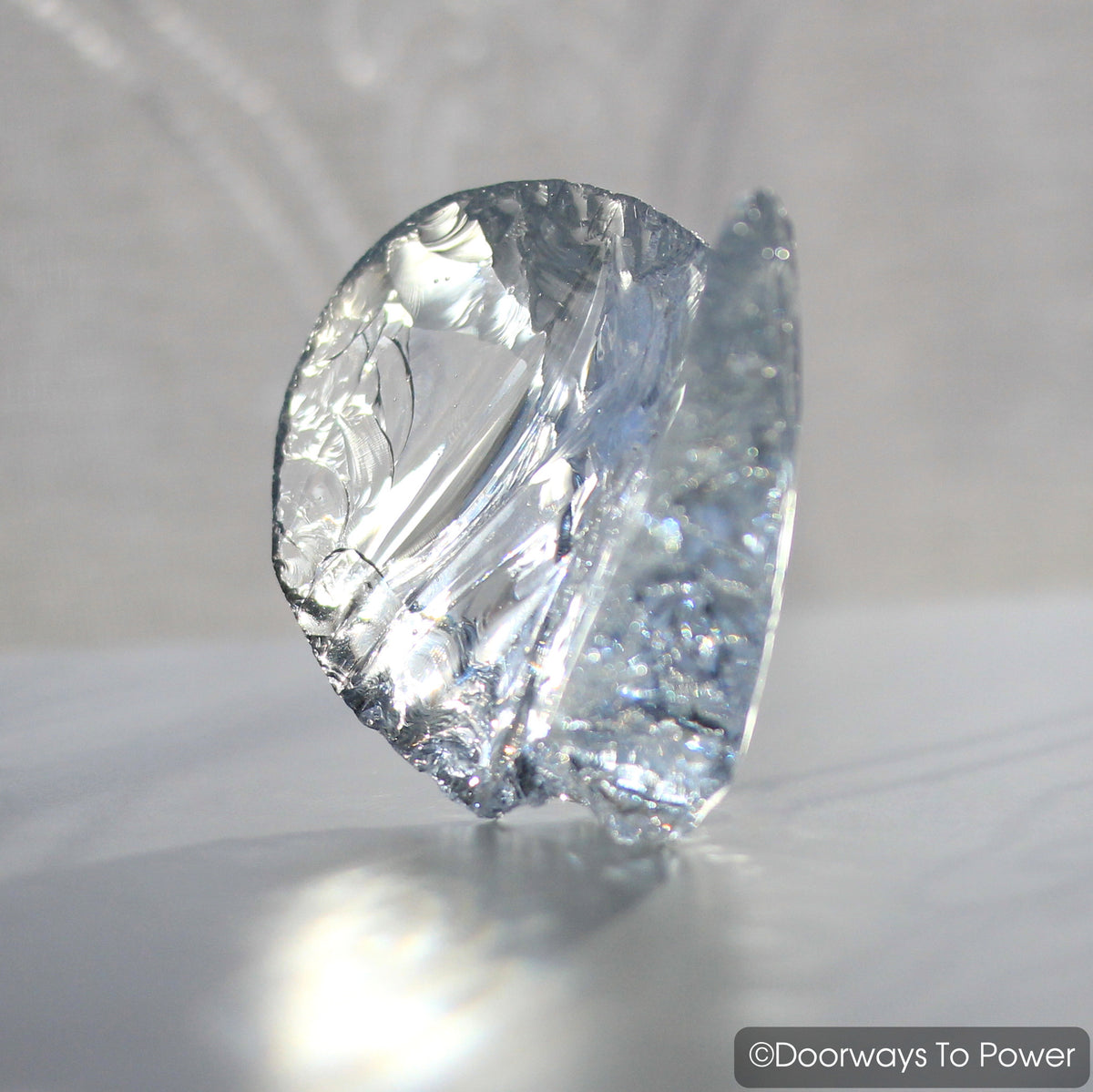 Lady Nellie Blue Monatomic Andara Crystal Glass Heart Rare