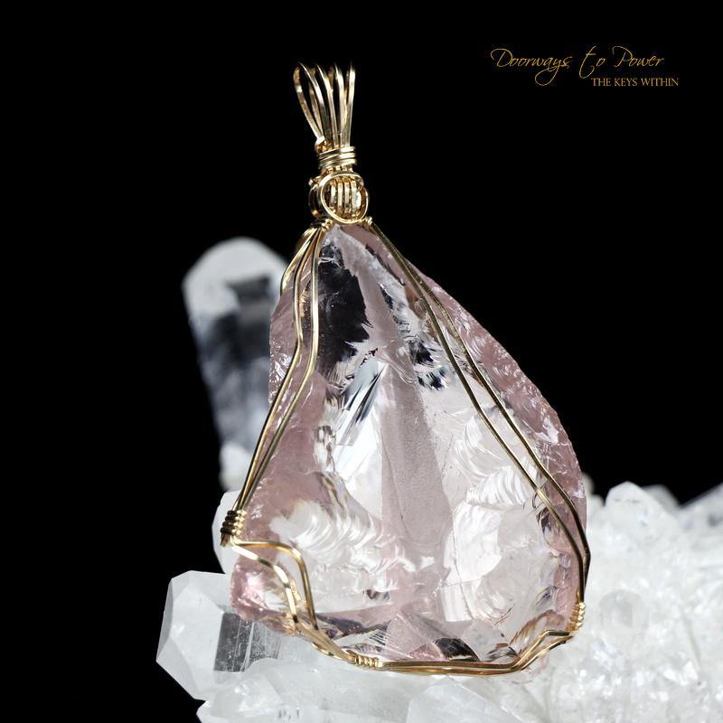 HGW Pink Andara Pendant 14k 'Cosmic Shaman'