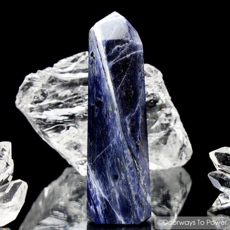 John of God Sodalite Casa Channeling Quartz Crystal Point
