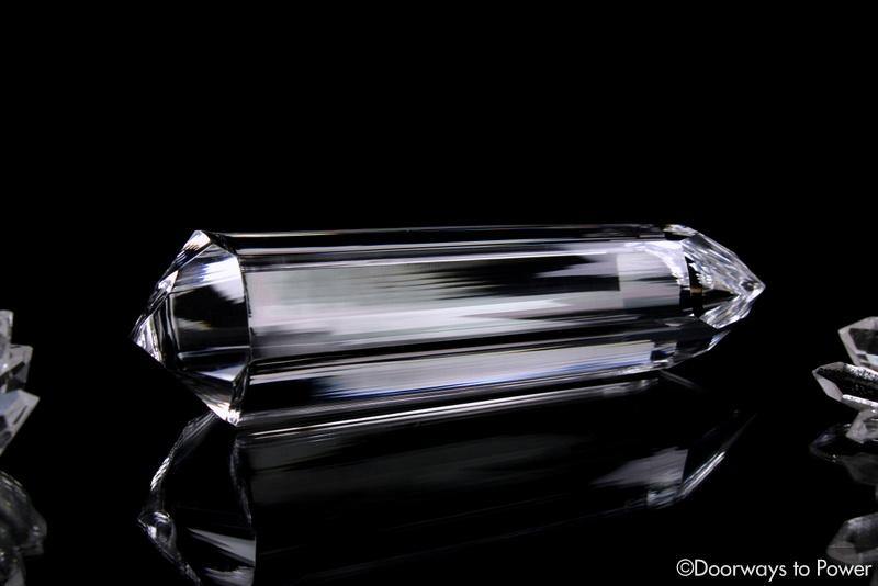 Galactic Golden Dolphin Vogel Healing Crystal Wand & Dow