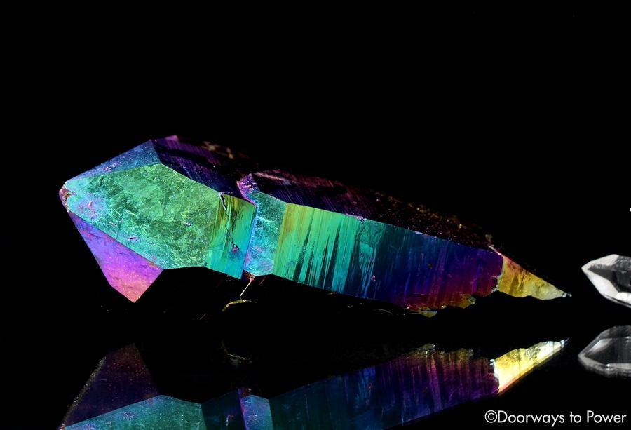 Titanium Aura Quartz DT Master Record Keeper Crystal 'Frequency Shifter'