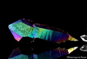 Titanium Aura Quartz DT Master Record Keeper Crystal 'Frequency Shifter'