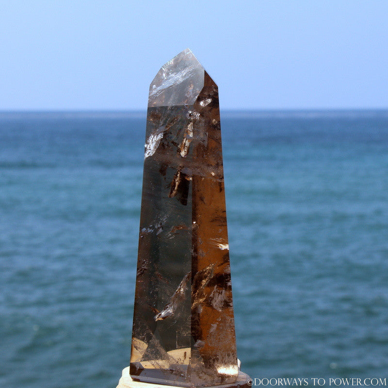 7.3" Striking John of God Smokey Quartz Crystal Point