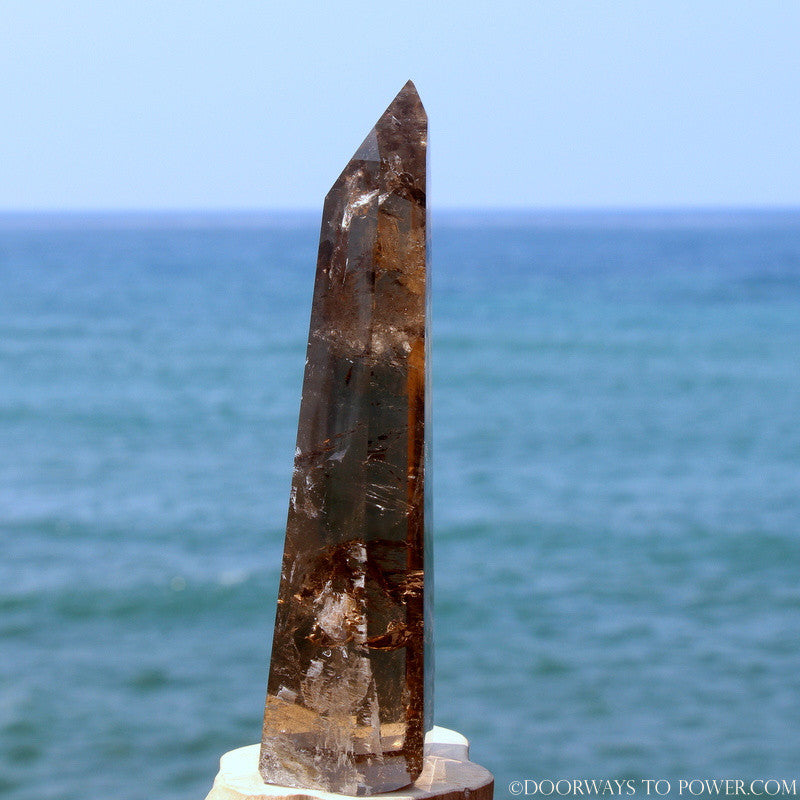7.3" Striking John of God Smokey Quartz Crystal Point