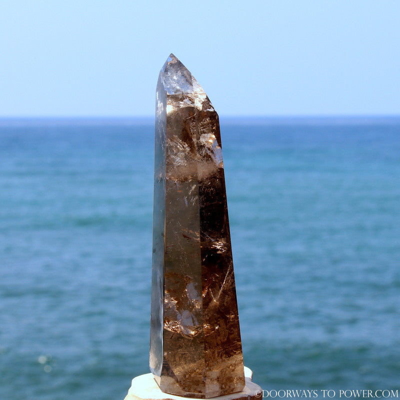 7.3" Striking John of God Smokey Quartz Crystal Point
