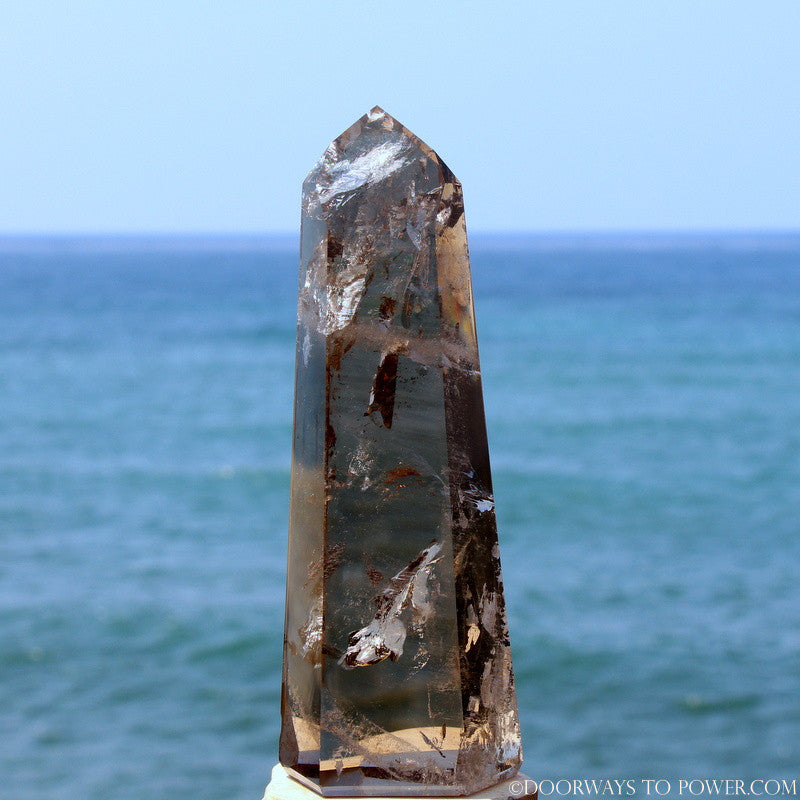 7.3" Striking John of God Smokey Quartz Crystal Point