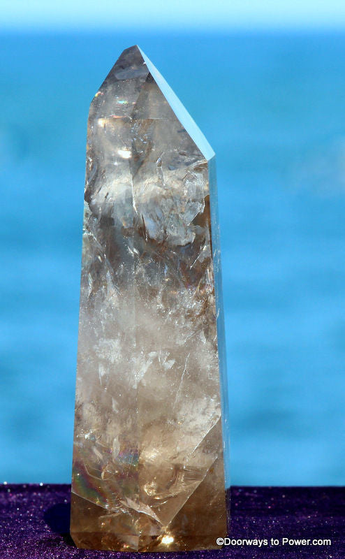 5.4" JOHN OF GOD SMOKEY QUARTZ POINT DEVIC TEMPLE CHANNELING CRYSTAL