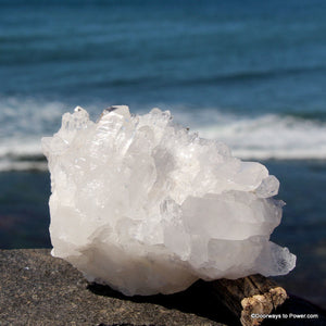 Powerful 4.68" John of God Healing Quartz Twin Record Keeper Crystal Cluster