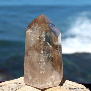 3.5" John of God Citrine  Master Dow Abundance Crystal Altar Stone