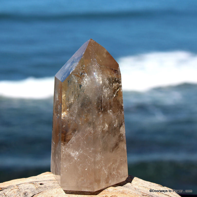 3.5" John of God Citrine  Master Dow Abundance Crystal Altar Stone