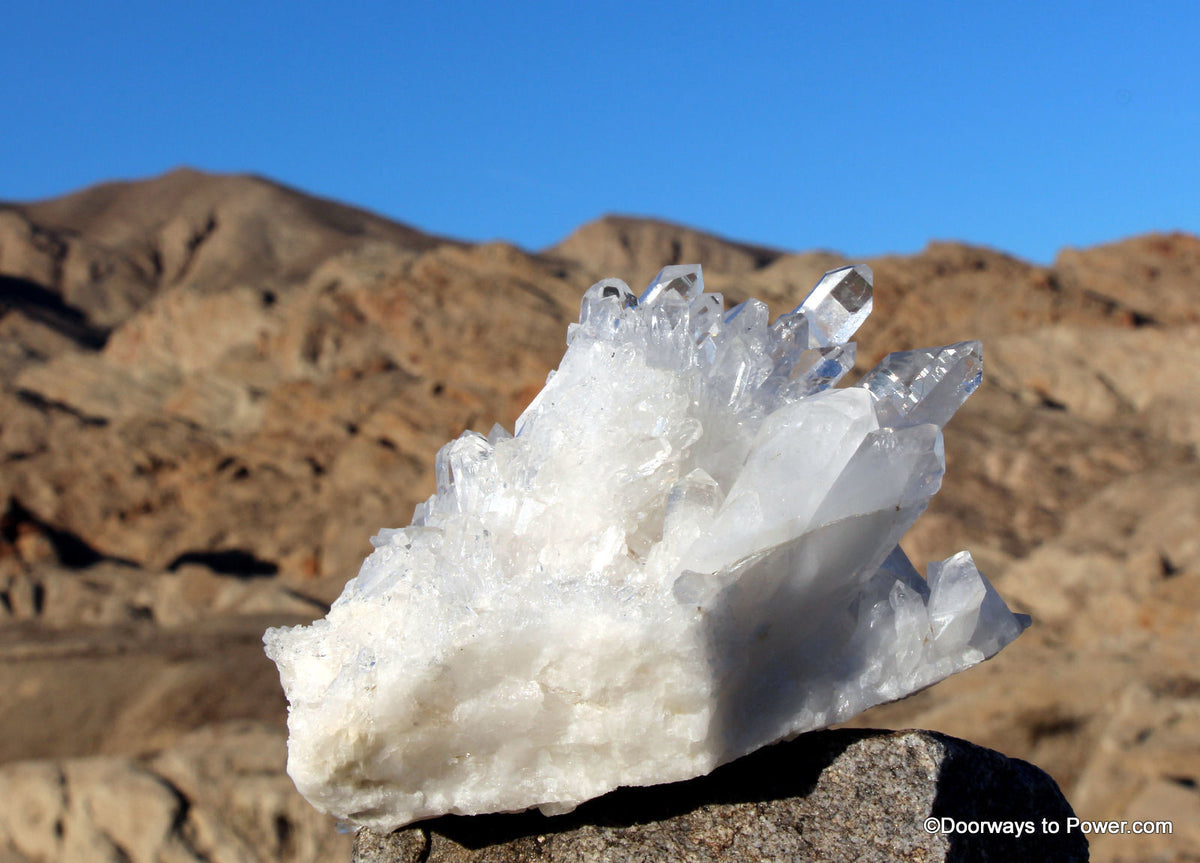 4.9" John of God Quartz Cluster Twin Record Keeper Crystal 1.8 lbs