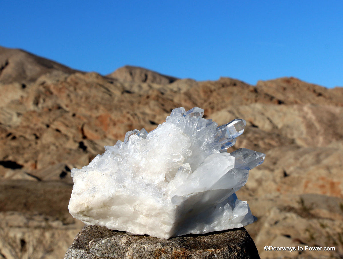 4.9" John of God Quartz Cluster Twin Record Keeper Crystal 1.8 lbs