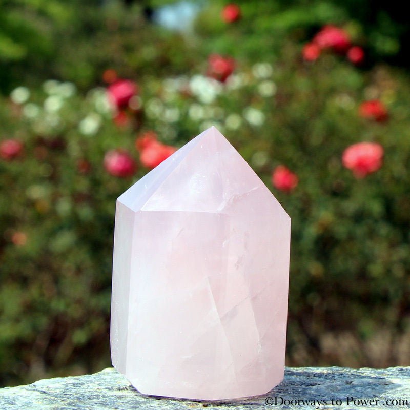 John of God Rose Quartz Casa Energy Crystal Point