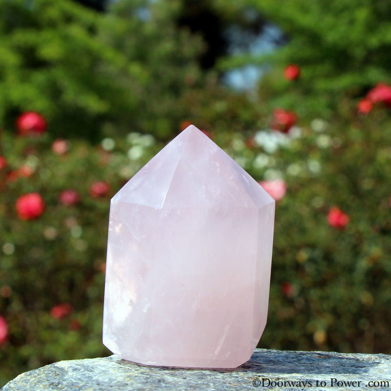 John of God Rose Quartz Casa Energy Crystal Point