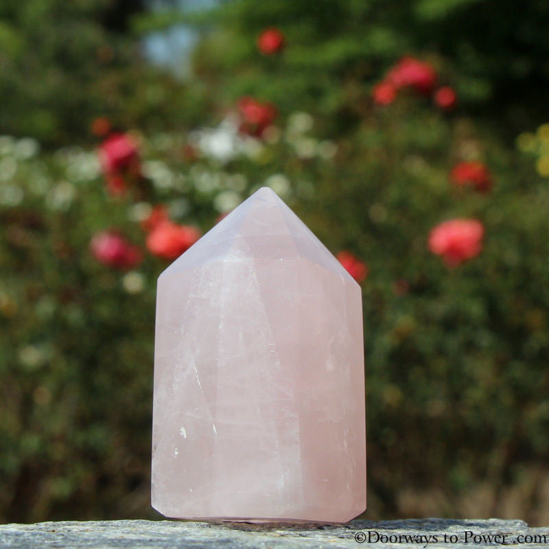 John of God Rose Quartz Heart Chakra Energy Crystal Point