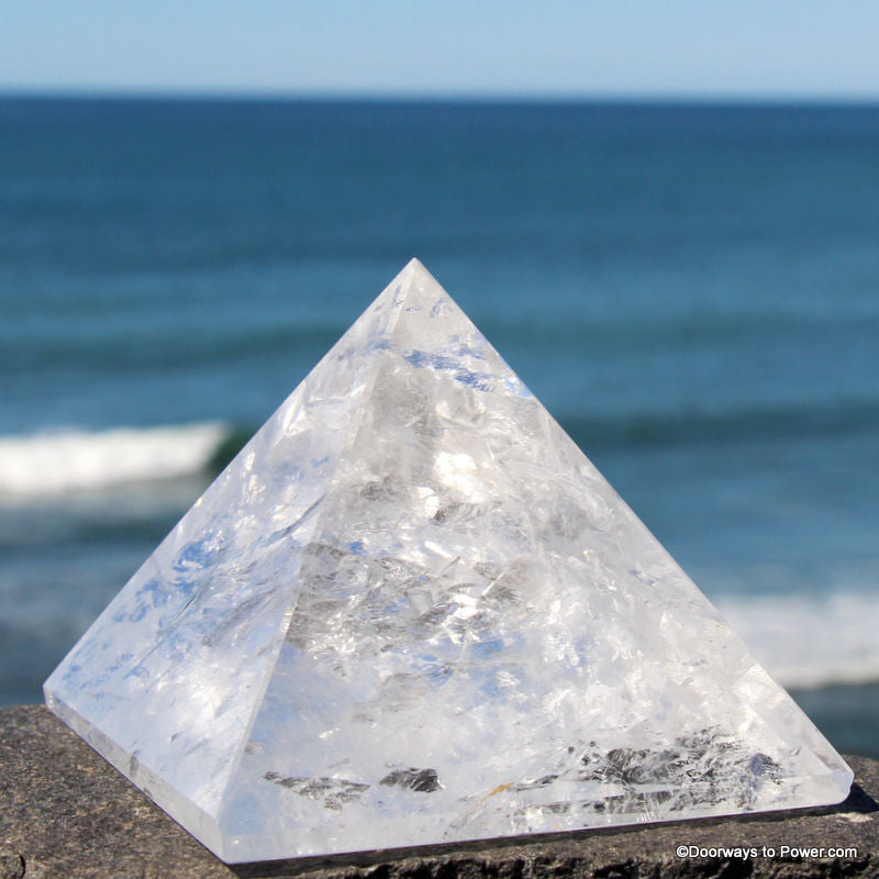 3.5" John of God Quartz Pyramid Devic Temple Healing Crystal