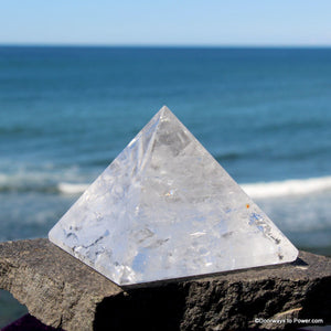 3.5" John of God Quartz Pyramid Devic Temple Healing Crystal