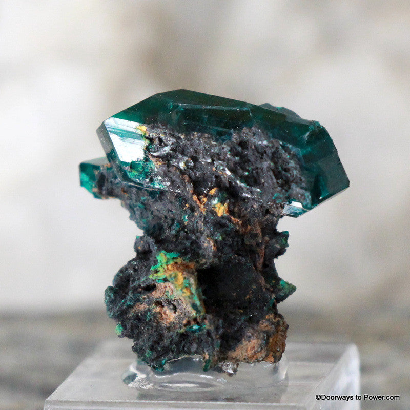 Amazing Dioptase Specimen Double Terminated  A +++  Museum Quality