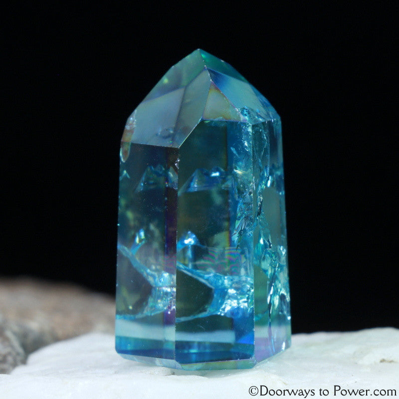 Aqua Aura Master Initiation Channeling Crystal Point