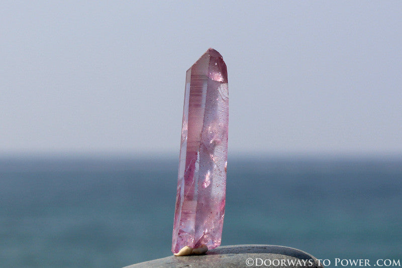 Rose Aura Lemurian Seed Master Initiation Channeling Crystal