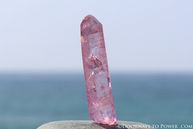 Rose Aura Lemurian Seed Master Initiation Channeling Crystal