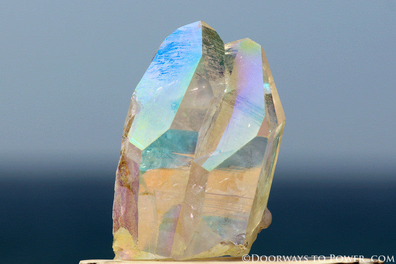 Powerful 3" Angel Aura Lemurian Seed Tantric Twin Pleiadian Starbrary Crystal