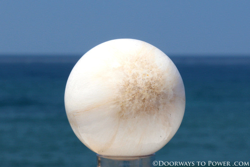 Rare Scolecite Synergy 12 Stone Crystal Sphere A +++ Top Quality