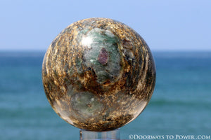 Stunning  3.5" Emerald Sphere A ++ Top Quality