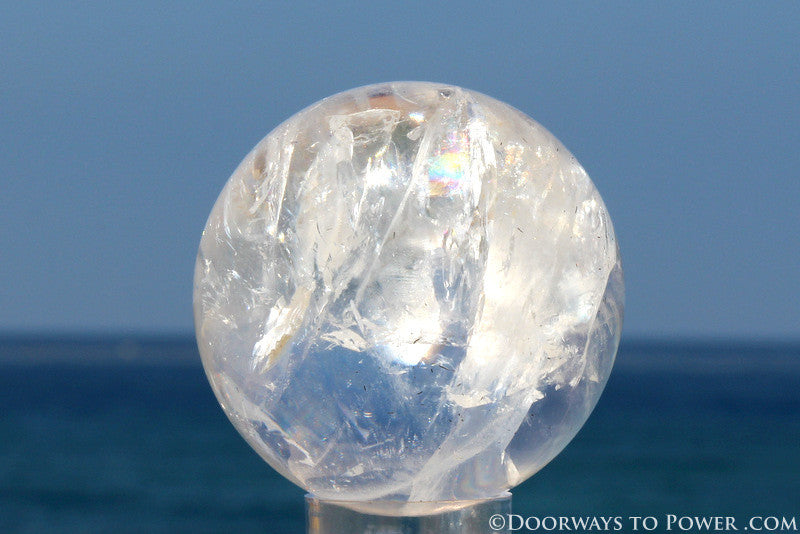 Rare 2.65" Satyaloka Azeztulite Sphere Azozeo Super Activated