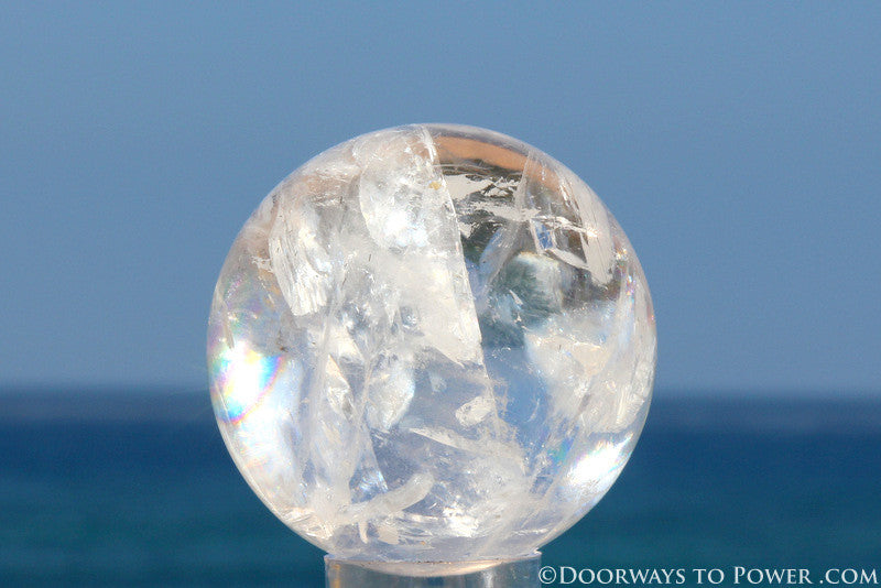 Rare 2.65" Satyaloka Azeztulite Sphere Azozeo Super Activated