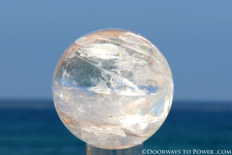 Rare 2.65" Satyaloka Azeztulite Sphere Azozeo Super Activated