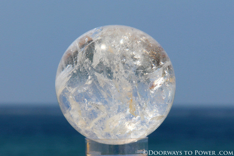 Rare 2.38" Satyaloka Azeztulite Sphere Azozeo Synergy 12 Stone