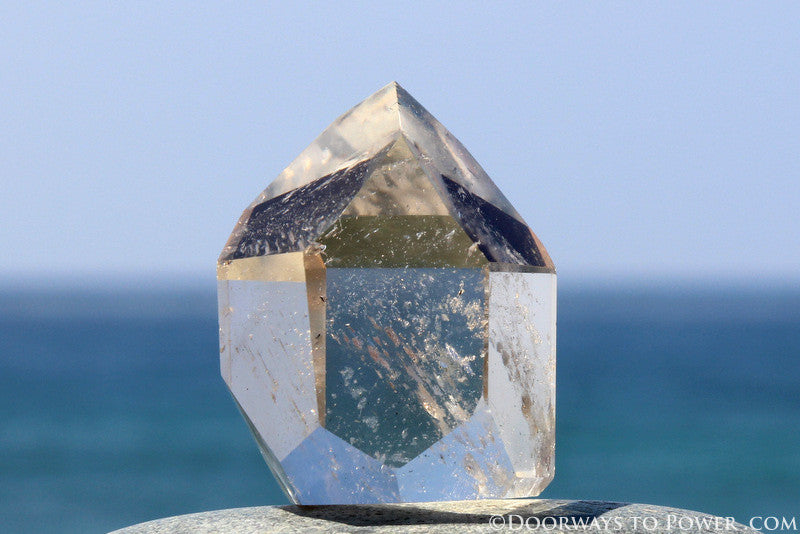 Beautiful John of God Citrine Temple Heart Dow Prosperity Crystal Point