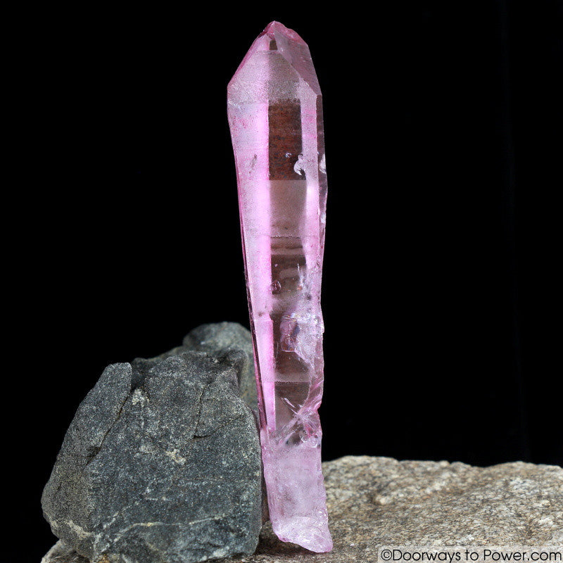 RARE Rose Aura Diamantina Star Seed Quartz Crystal Pleiadian Starbrary Wand